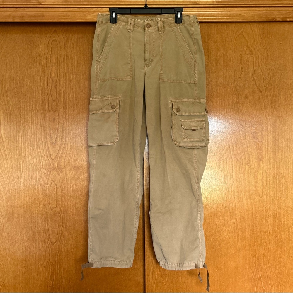 American Eagle Outfitters Tan Cargo Track Pants